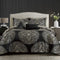 10 pcs luxury jacquard comforter sets with quilt, fitted sheet and 2 pillowcases, winter bedding set