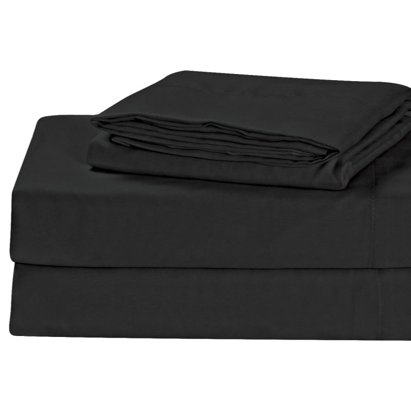 elegant comfort luxury soft solid sheet set, black king sheet set, black queen sheet set