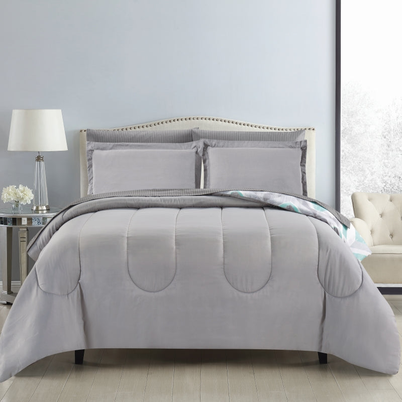 luxury printed 7 pcs double-sided available quilt set, wholesale at affordable price, various size and pattern