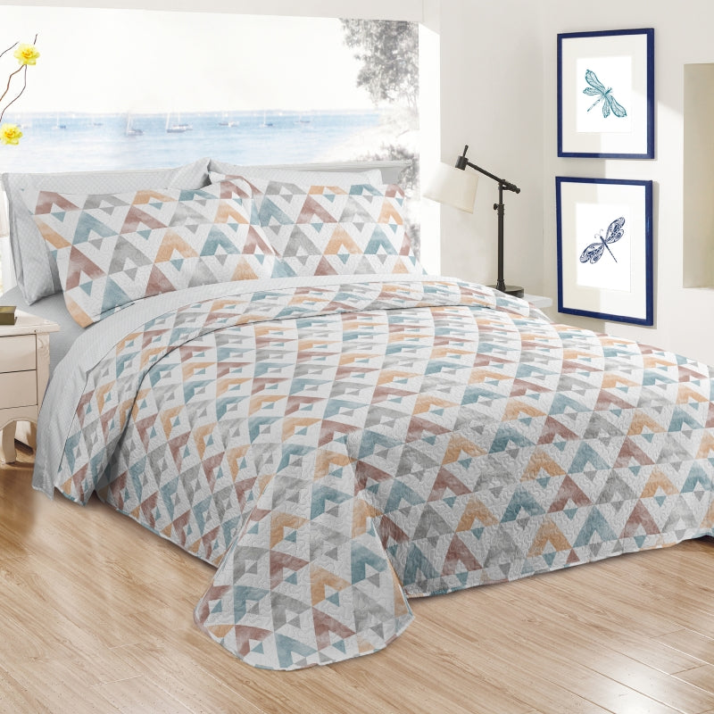 7 pcs printed wholesale quilt set, ultra soft ultrasonic bedding set, various size, affordable price, high quality