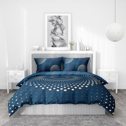 Winter NEW Digital Printed  comforter set polka dot pattern queen king size flora quilt cover with pillowcase