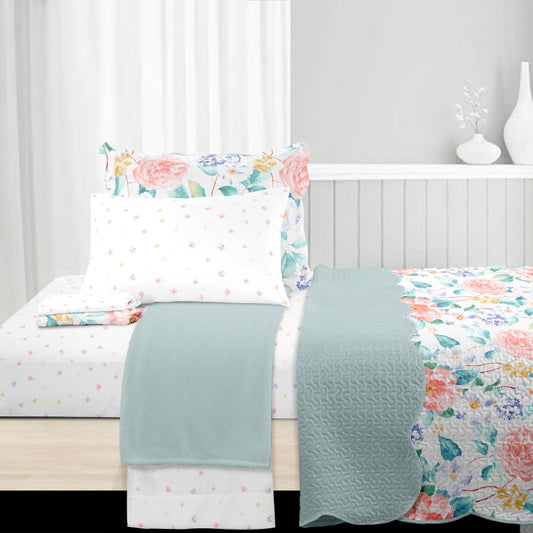 natural microfine fibre multi-needle quilting 8 piece quilt set, wholesale at affordable price, various size and pattern