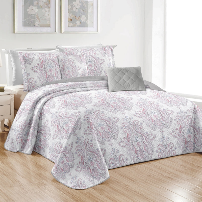 5 pcs flower printed wholesale quilt set, queen/king size bedding set, various size, affordable price, high quality