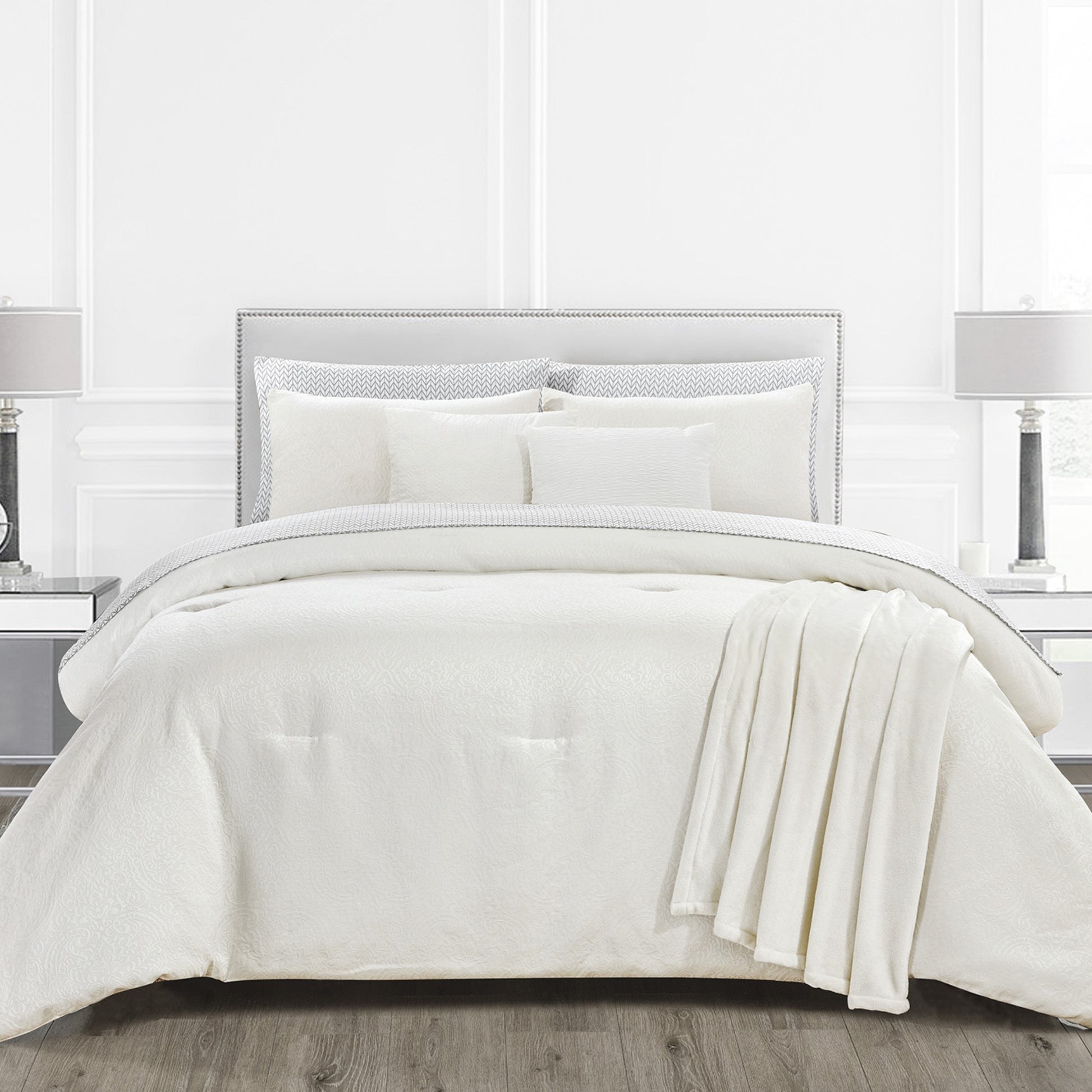 ultrasonic quilted fabric 10 pieces jacquard pattern quilt set, wholesale at affordable price, various size and pattern