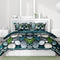 New style quilt bedding set three-piece set comforter with pillowcase ston pattern digital printing warm and cozy