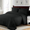 3 pcs black wholesale quilt set, customized ultra soft bedding set, various size, affordable price, high quality