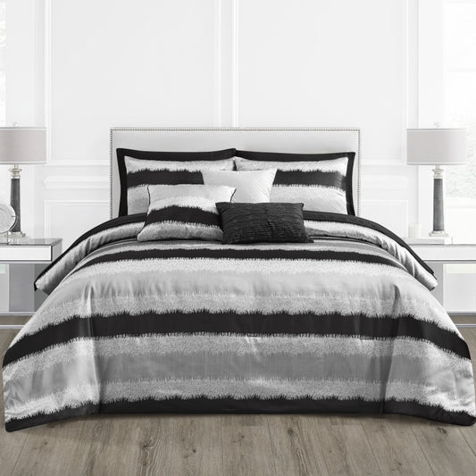 10 pcs modern comforter sets with quilt, fitted sheet and 2 pillowcases, winter bedding set