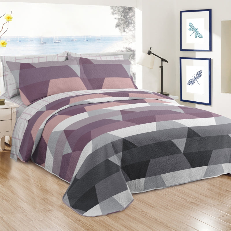 7 pcs printed wholesale quilt set, ultra soft ultrasonic bedding set, various size, affordable price, high quality