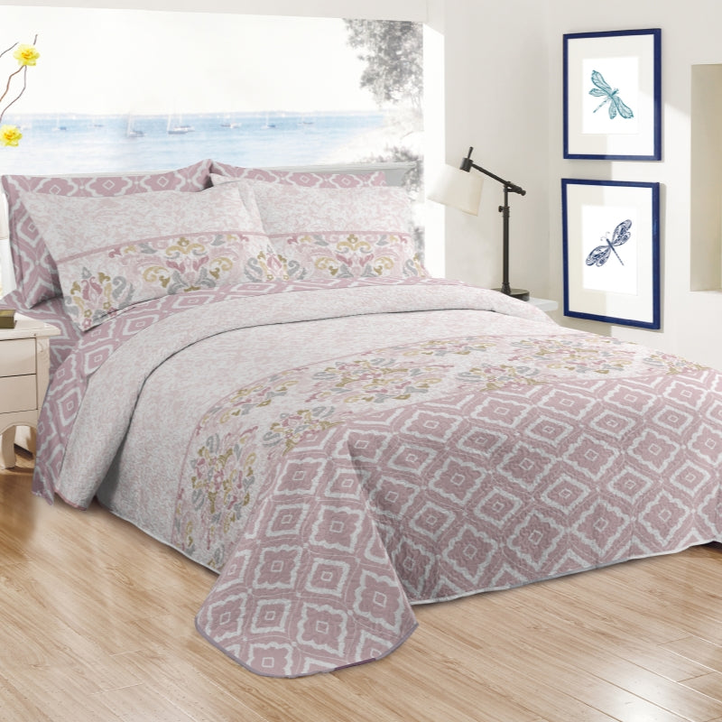 7 pcs printed wholesale quilt set, ultra soft ultrasonic bedding set, various size, affordable price, high quality