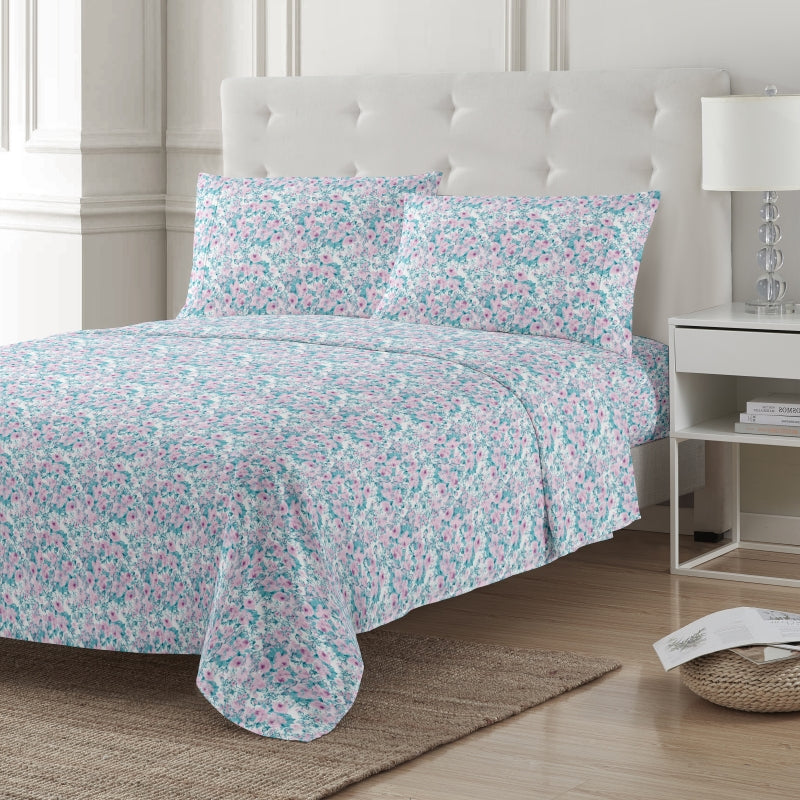 cute printed bed sheet set, fitted sheet