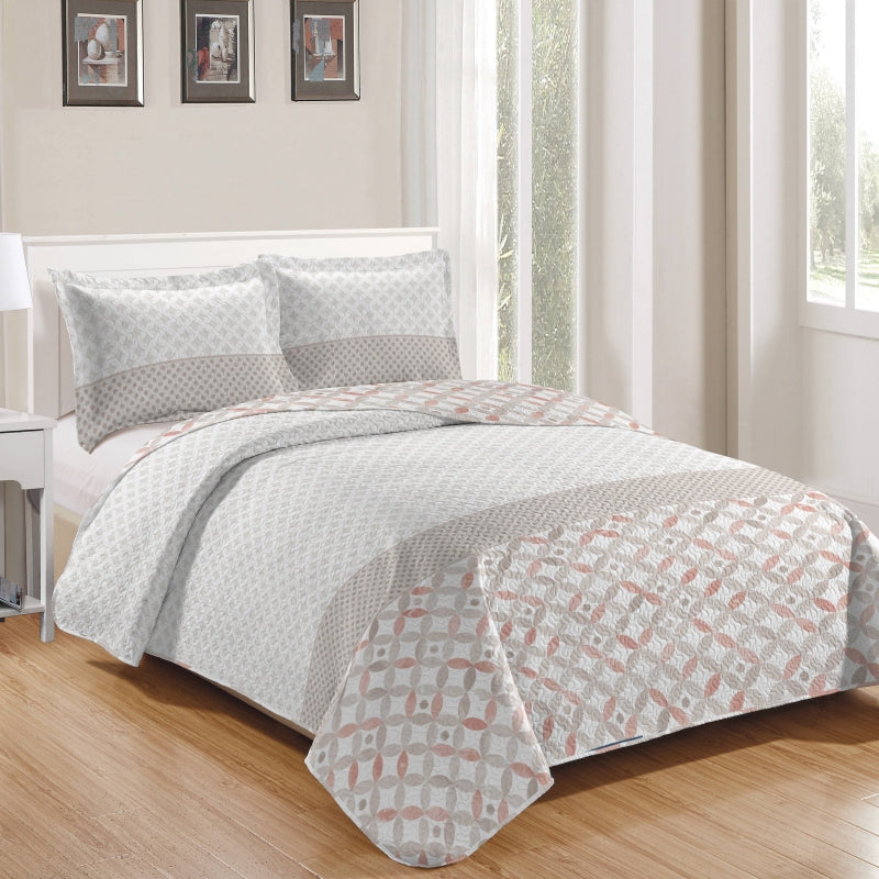 ultrasonic soft and comfortable floral and plaid print quilt set, wholesale at affordable price, various size and pattern