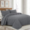 Luxury Polyester Lightweight Soft 3 Pieces Solid Quilt Set in a Bag with  Bedspread and Pillow Shams