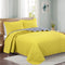 Spring new flower ultrasonic quilt solid color three-piece ins style, student dormitory polyester bed cover air conditioning quilt