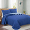 Spring new flower ultrasonic quilt solid color three-piece ins style, student dormitory polyester bed cover air conditioning quilt