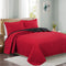 Spring new flower ultrasonic quilt solid color three-piece ins style, student dormitory polyester bed cover air conditioning quilt
