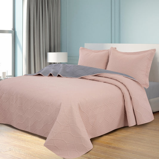 European and American style ultrasonic quilt solid color three-piece ins style, student dormitory polyester bed cover air conditioning quilt