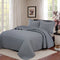 winter new flower ultrasonic quilt solid color three-piece ins style, student dormitory polyester bed cover air conditioning quilt