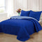 American style new flower ultrasonic quilt solid color three-piece ins style, student dormitory polyester bed cover air conditioning quilt