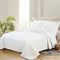 spring  New flower ultrasonic quilt solid color three-piece ins style, student dormitory polyester bed cover air conditioning quilt