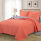 New flower ultrasonic quilt solid color three-piece ins style, student dormitory polyester bed cover air conditioning quilt with pillowcase