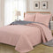 New flower ultrasonic quilt solid color three-piece ins style, student dormitory polyester bed cover air conditioning quilt with pillowcase