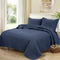 Spring and Autumn new flower ultrasonic quilt solid color three-piece ins style, student dormitory polyester bed cover air conditioning quilt