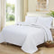 Spring and Autumn new flower ultrasonic quilt solid color three-piece ins style, student dormitory polyester bed cover air conditioning quilt