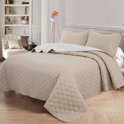 Spring  new flower ultrasonic quilt solid color three-piece ins style, student dormitory polyester bed cover air conditioning quilt