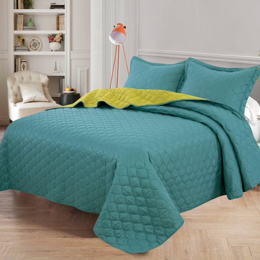 Spring and Autumn new flower ultrasonic quilt solid color  student dormitory polyester bed cover air conditioning quilt three-piece ins style