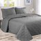 fashion grey 3 pieces quilt set, wholesale at affordable price, various size and pattern