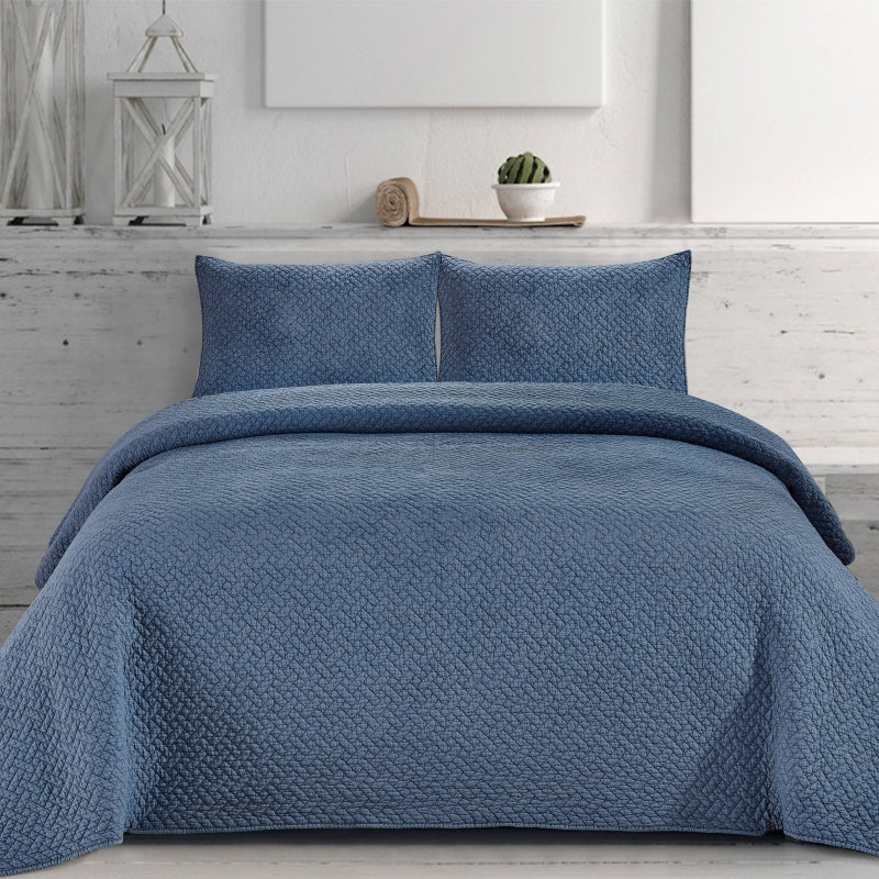 Luxury Stone Washed 3 PCS Bedding Quilt Set，affordable price, high quality