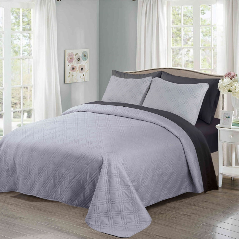 7 pcs grey wholesale quilt set, cute and soft, affordable price, high quality