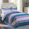 luxury stripe printed bedding quit cover set