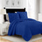 blue 3 pcs quilt sets, breathable hotel quality bedding sets