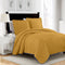 basic yellow 3 pcs quilt sets, breathable hotel quality bedding sets