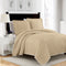 basic khaki 3 pcs quilt sets, breathable hotel quality bedding sets