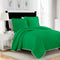 basic green 3 pcs quilt sets, breathable hotel quality bedding sets