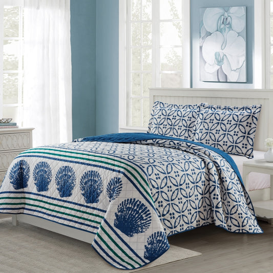 3 pcs bedspread quilt set, twin/full/queen/king size quilt coverlet, lightweight microfiber printed bedding set