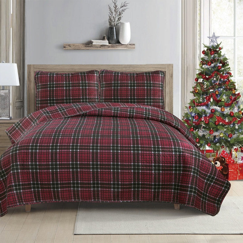 christmas print luxury 3 pieces quilt set, wholesale at affordable price, various size and pattern