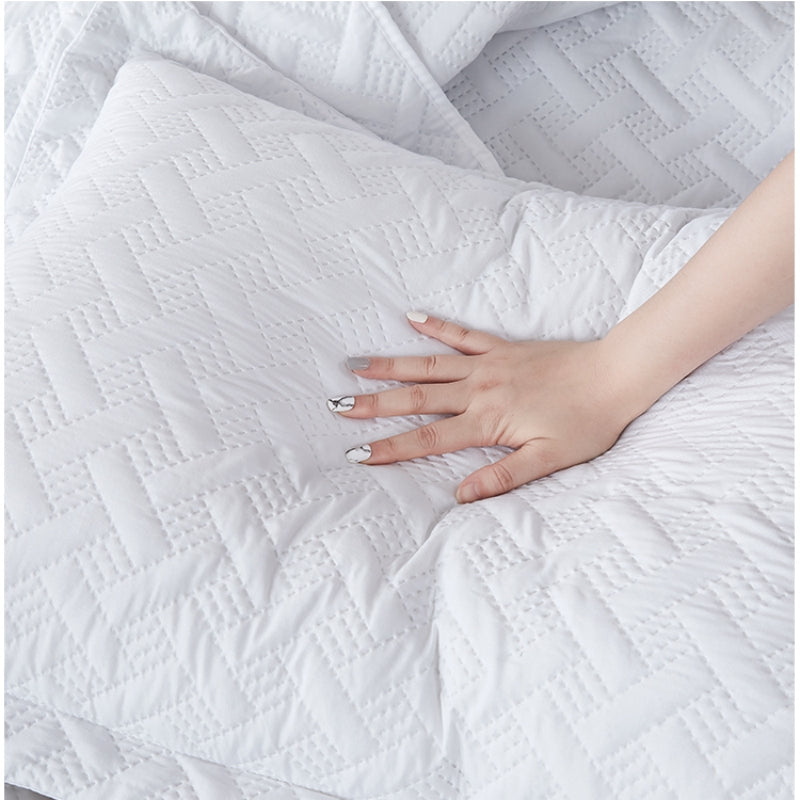 3 pcs white quilted wholesale quilt cover set, various size, affordable price, high quality