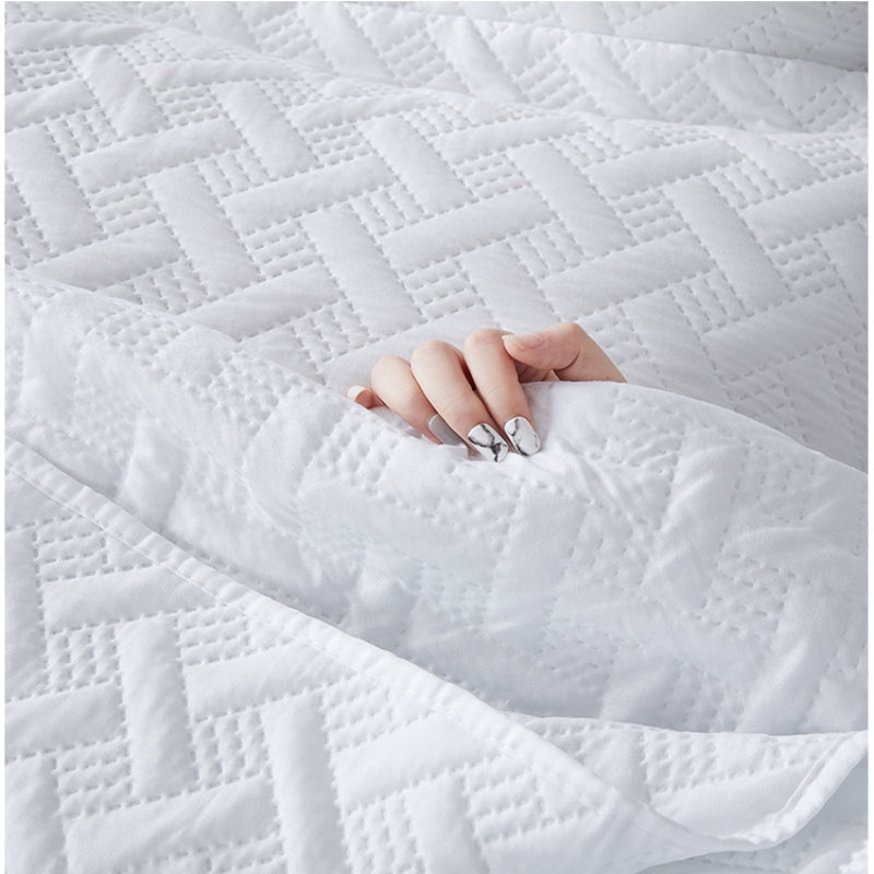 3 pcs white quilted wholesale quilt cover set, various size, affordable price, high quality