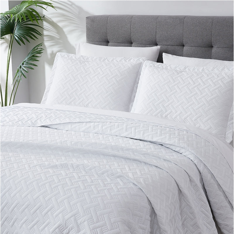 3 pcs white quilted wholesale quilt cover set, various size, affordable price, high quality