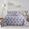 4 pieces print bedding quilt set, pastoral style, soft and comfortable