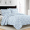 boho floral print 3 pcs quilt set with shams, queen/king size