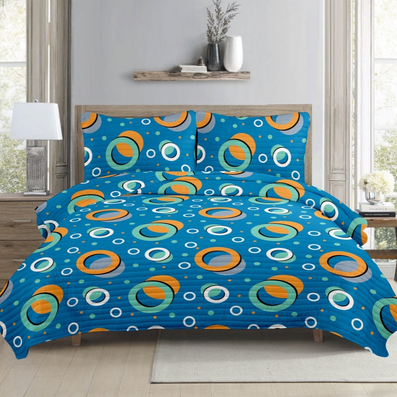 3 pcs printed bedding quit cover set, multiple sizes available