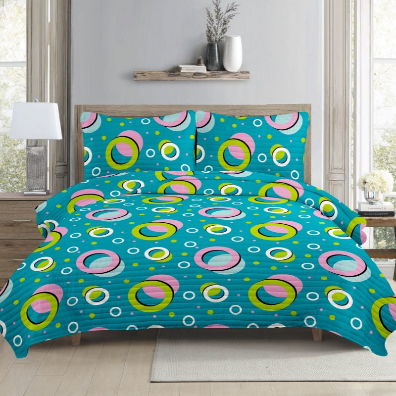 3 pcs printed bedding quit cover set, multiple sizes available