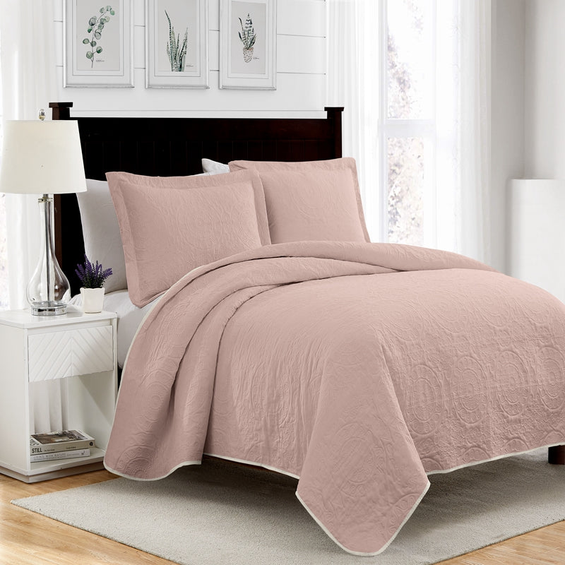 pink bedding quit cover set