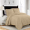 brown quilt set with 2 pillowcases