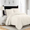white quilt set with 2 pillowcases