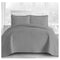 ultrasonic quilted grey 3 pieces quilt set, wholesale at affordable price, various size and pattern